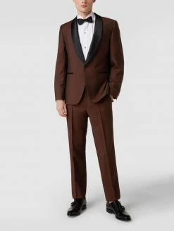 BOSS Regular Fit Bundfaltenhose Mit Kontraststreifen - Hellbraun