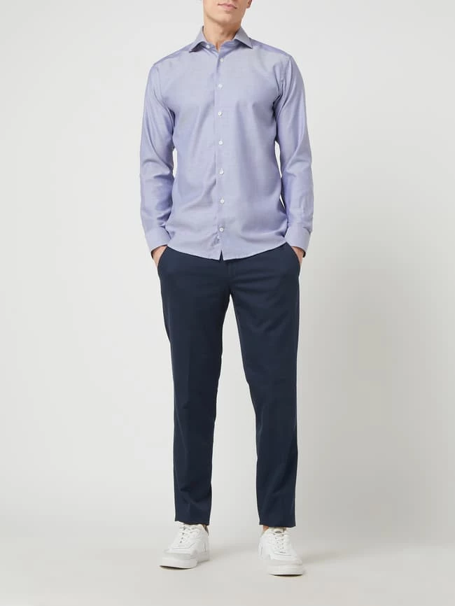 Hiltl Slim Fit Chino Mit Stretch-Anteil Modell 'Tourist' - Marineblau 1 Hiltl Slim Fit Chino Mit Stretch-Anteil Modell 'Tourist' - Marineblau