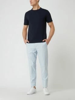 Selected Homme Slim Tapered Fit Jogpants Mit Leinen-Anteil Modell 'Newton' - Hellblau