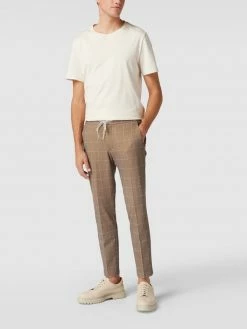 MCNEAL Stoffhose Mit Karomuster - Beige