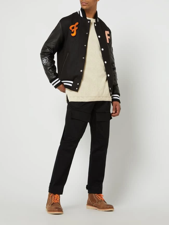 Family First Milano Cargohose Mit Stretch-Anteil - Schwarz 1 Family First Milano Cargohose Mit Stretch-Anteil - Schwarz