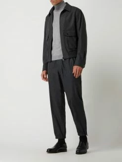 BOSS Fashion Fit Jogpants Aus Schurwolle Modell 'Filipp' - Anthrazit Meliert