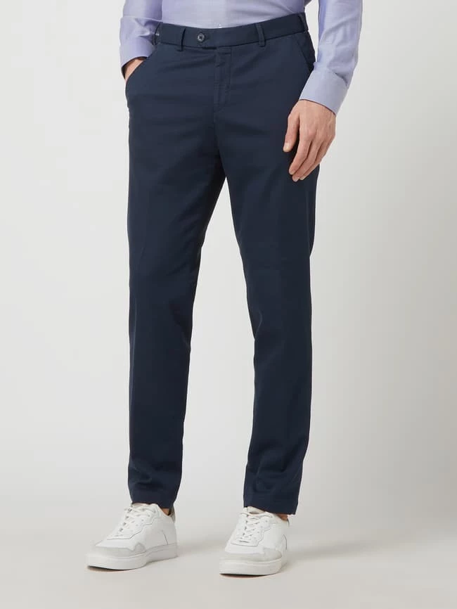 Hiltl Slim Fit Chino Mit Stretch-Anteil Modell 'Tourist' - Marineblau 4 Hiltl Slim Fit Chino Mit Stretch-Anteil Modell 'Tourist' - Marineblau – Bild 4