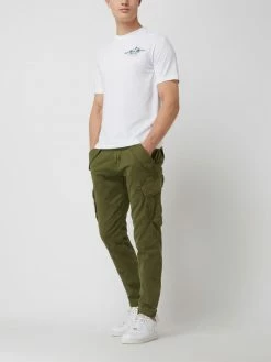 Alpha Industries Cargohose Mit Label-Details Modell 'COMBAT' - Olivgrün
