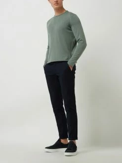 Bruun & Stengade Slim Fit Chino Mit Stretch-Anteil Modell 'Machu' - Marineblau