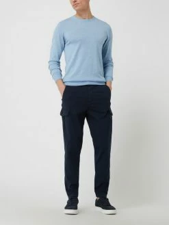 Selected Homme Slim Tapered Fit Cargoshose Mit Stretch-Anteil Modell 'Wick' - Marineblau