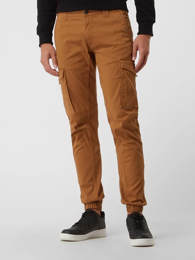 Jack & Jones Tapered Fit Cargohose Mit Stretch-Anteil Modell 'Paul' - Camel 4 Jack & Jones Tapered Fit Cargohose Mit Stretch-Anteil Modell 'Paul' - Camel – Bild 4