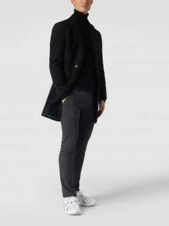 BOSS Casualwear Slim Fit Chino Mit Strukturmuster - Marineblau