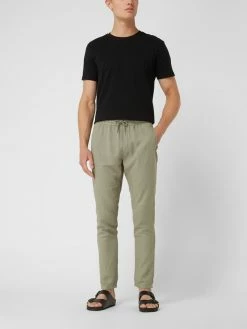 !Solid Jogpants Aus Leinenmischung Modell 'Taiz' - Lindgrün