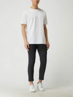 !Solid Slim Fit Jogpants Mit Stretch-Anteil Modell 'Fle' - Marineblau