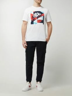 MCNEAL Tapered Fit Cargohose Mit Stretch-Anteil - Marineblau