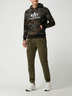 Alpha Industries Cargohose Mit Label-Details Modell 'COMBAT' - Dunkelgrau