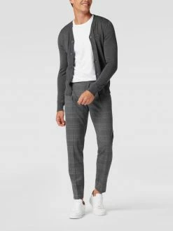 Tommy Hilfiger Jogpants Aus Elastischem Woll-Mix Mit Karomuster - Anthrazit