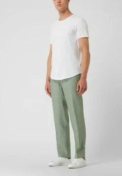 Hiltl Regular Fit Chino Aus Leinen Modell 'Pilo' - Hellgrün