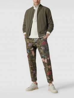 HUGO Cargohose Mit Allover-Muster - Olivgrün