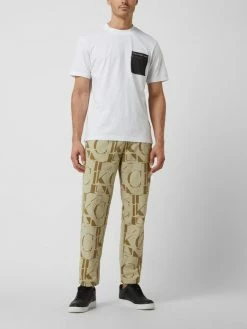 Calvin Klein Jeans Easy Pants Mit Logo-Muster - Kitt