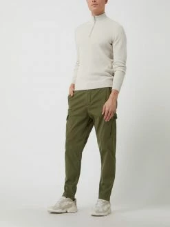 Selected Homme Slim Tapered Fit Cargoshose Mit Stretch-Anteil Modell 'Wick' - Khaki