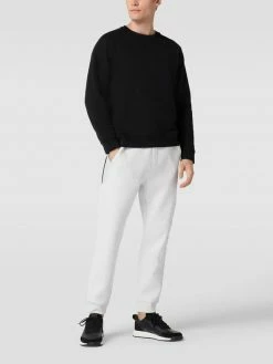 BOSS Athleisurewear Sweathose Mit Logo-Detail Modell 'Hover' - Mittelgrau