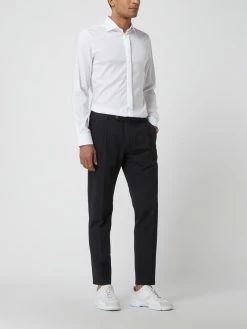 Windsor Chino Mit Bundfalten Modell 'Fioro' - Marineblau