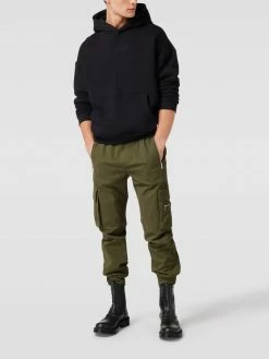 REVIEW Cargohose Mit Elastischem Bund - Olivgrün