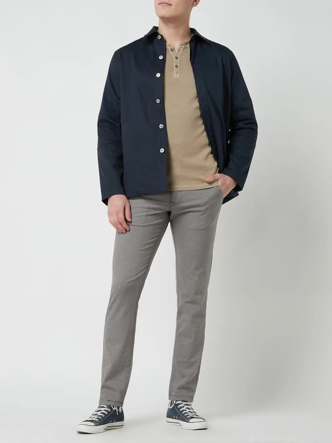 Selected Homme Slim Fit Chino Mit Karomuster Modell 'Storm' - Schlamm Meliert 1 Selected Homme Slim Fit Chino Mit Karomuster Modell 'Storm' - Schlamm Meliert