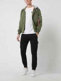 Alpha Industries Cargohose Mit Label-Details Modell 'Twill' - Schwarz