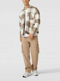 REVIEW Cargohose Mit Label-Patch - Beige