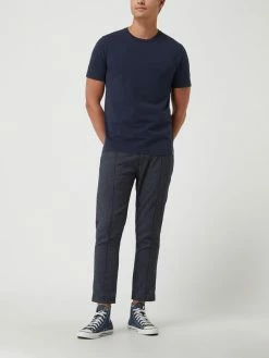 !Solid Slim Fit Jogpants Mit Stretch-Anteil Modell 'Lennart' - Marineblau