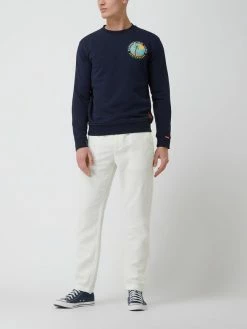 Scotch & Soda Regular Straight Fit Jogpants Mit Leinen-Anteil Modell 'Warren' - Offwhite Meliert